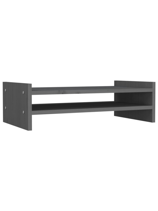 Stojan na monitor bílý 50x27x15 cm masivní borové dřevo