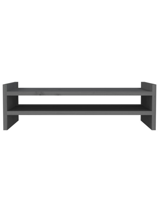 Stojan na monitor bílý 50x27x15 cm masivní borové dřevo
