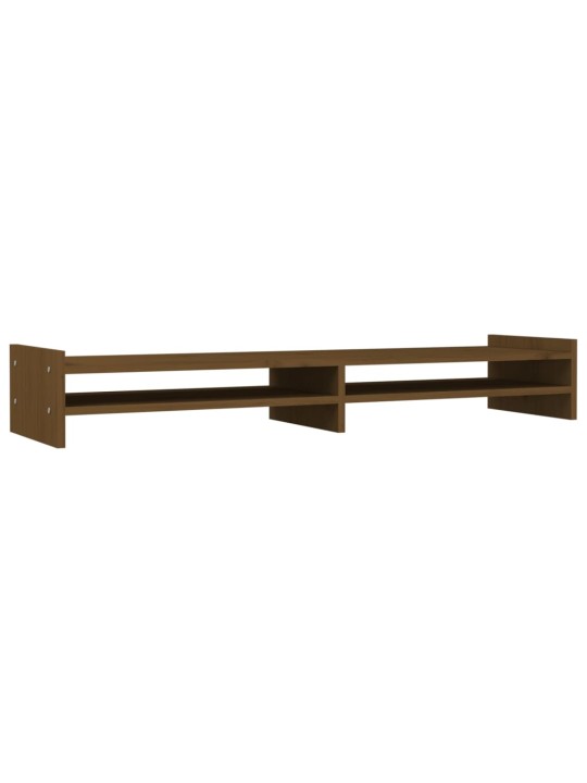 Stojan na monitor medově hnědý 100x27x15 cm masivní borovice