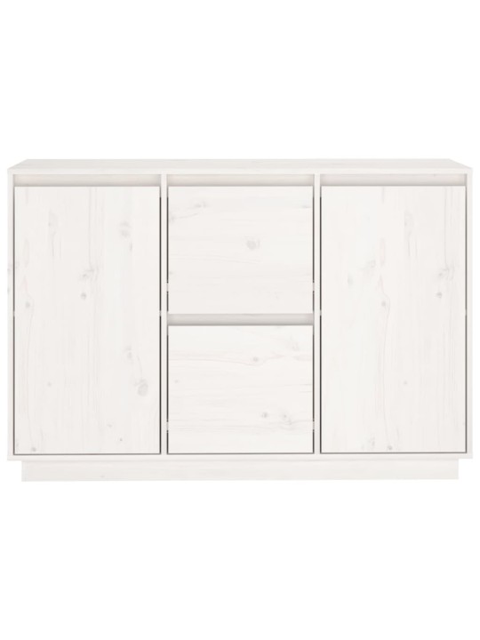 Příborník bílý 111x34x75 cm masivní borové dřevo