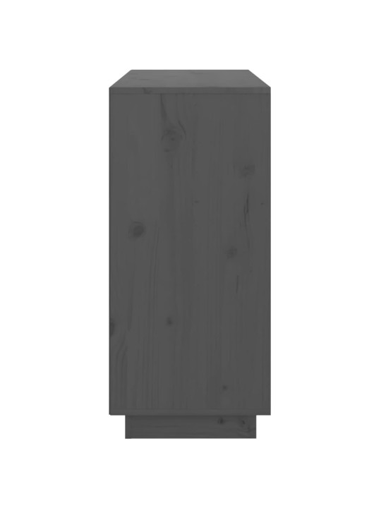 Příborník šedý 111x34x75 cm masivní borové dřevo