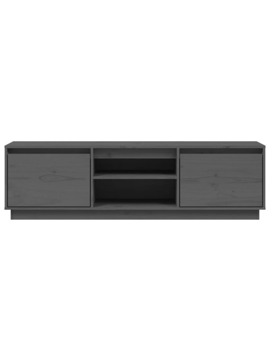TV skříňka šedá 140 x 35 x 40 cm masivní borové dřevo