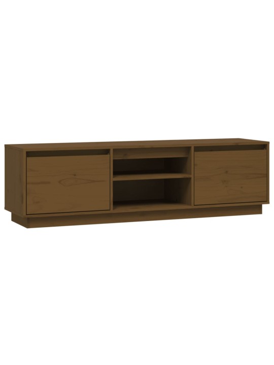 TV skříňka medově hnědá 140 x 35 x 40 cm masivní borové dřevo