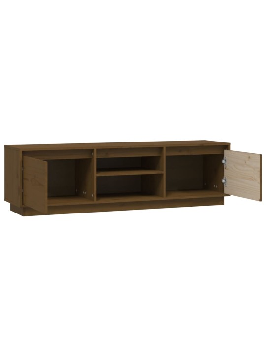 TV skříňka medově hnědá 140 x 35 x 40 cm masivní borové dřevo