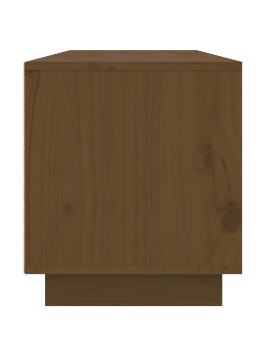 TV skříňka medově hnědá 140 x 35 x 40 cm masivní borové dřevo