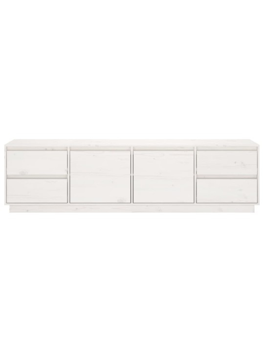 TV skříňka bílá 176x37x47,5 cm masivní borové dřevo