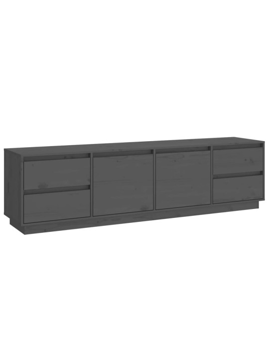 TV skříňka šedá 176x37x47,5 cm masivní borové dřevo