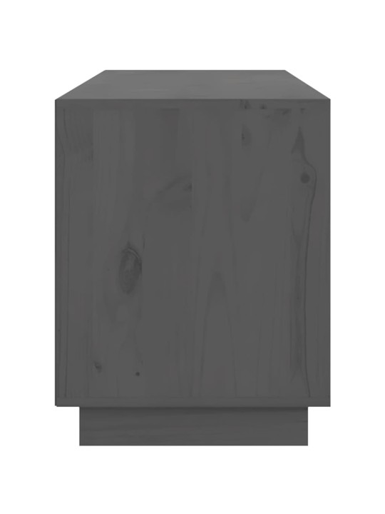 TV skříňka šedá 176x37x47,5 cm masivní borové dřevo