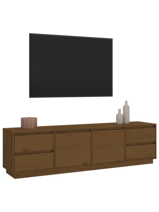 TV skříňka medově hnědá 176x37x47,5 cm masivní borové dřevo