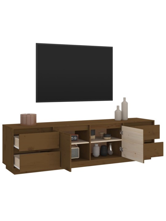 TV skříňka medově hnědá 176x37x47,5 cm masivní borové dřevo