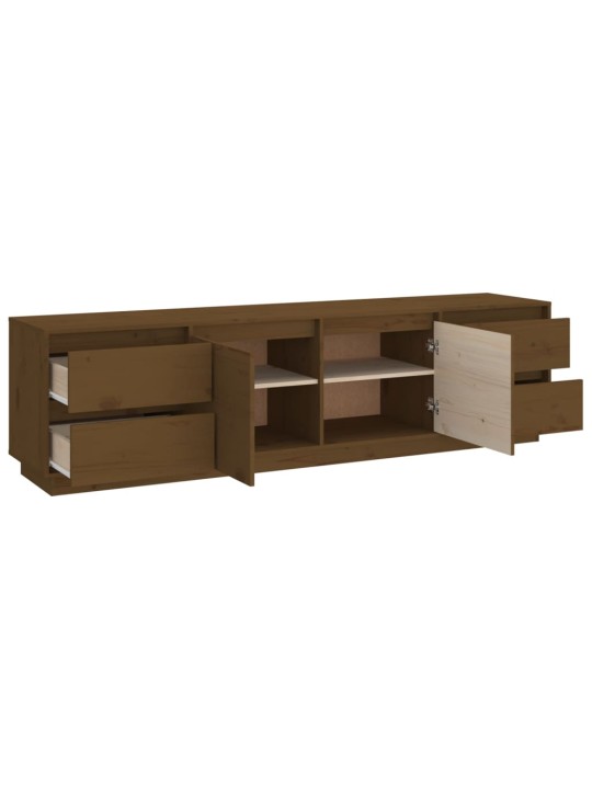 TV skříňka medově hnědá 176x37x47,5 cm masivní borové dřevo