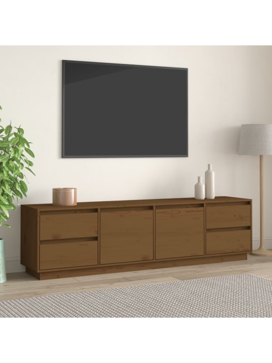 TV skříňka medově hnědá 176x37x47,5 cm masivní borové dřevo