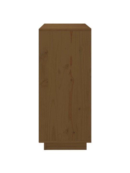 Příborník medově hnědý 70 x 34 x 80 cm masivní borové dřevo