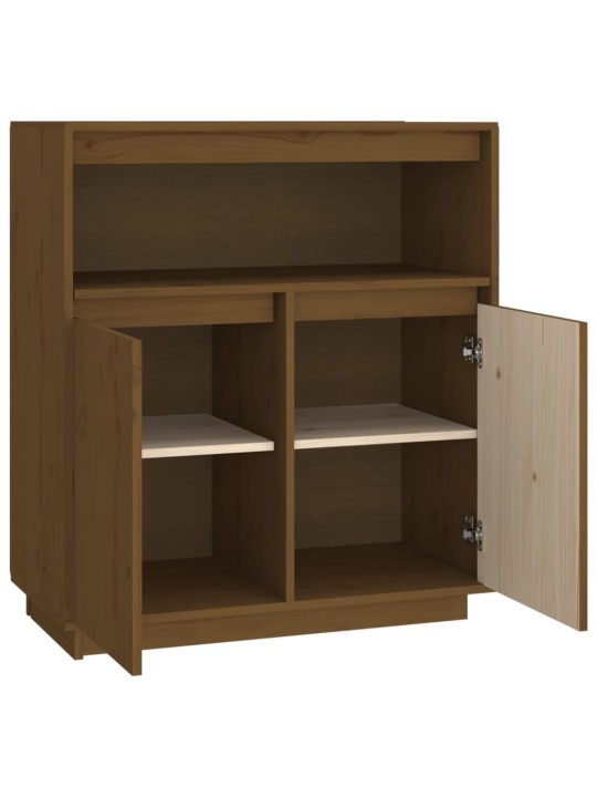Příborník medově hnědý 70 x 34 x 80 cm masivní borové dřevo