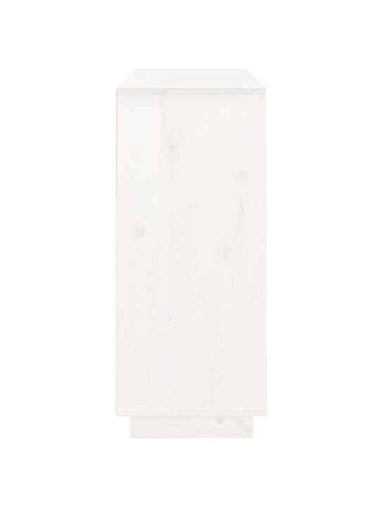 Příborník bílý 104,5 x 34 x 80 cm masivní borové dřevo