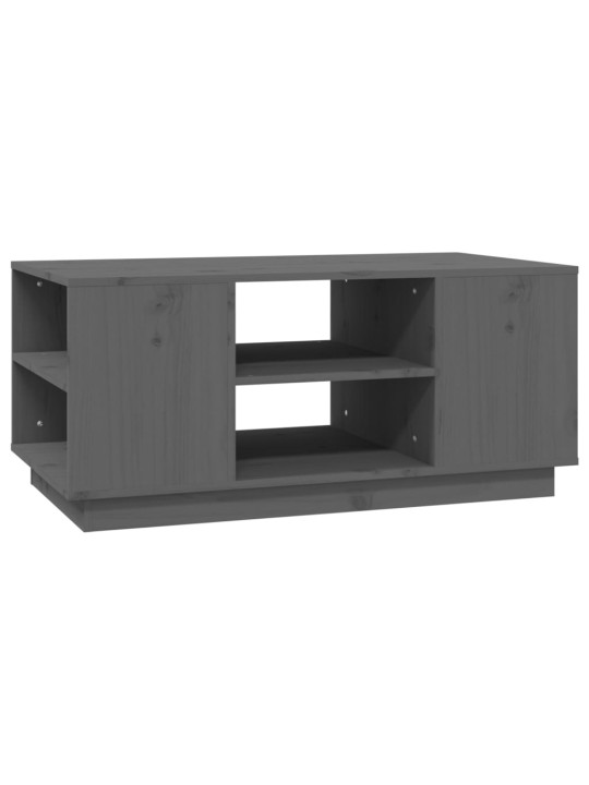 Konferenční stolek šedý 90x49x40,5 cm masivní borové dřevo