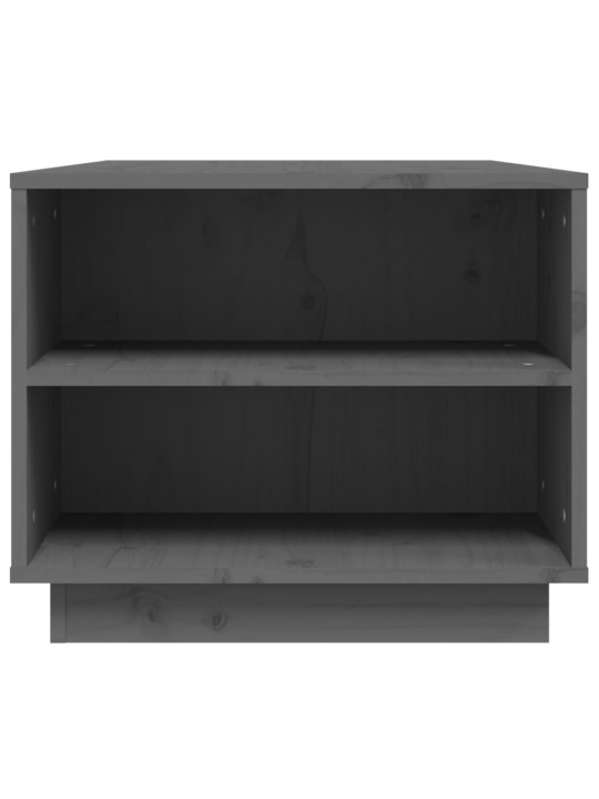 Konferenční stolek šedý 90x49x40,5 cm masivní borové dřevo