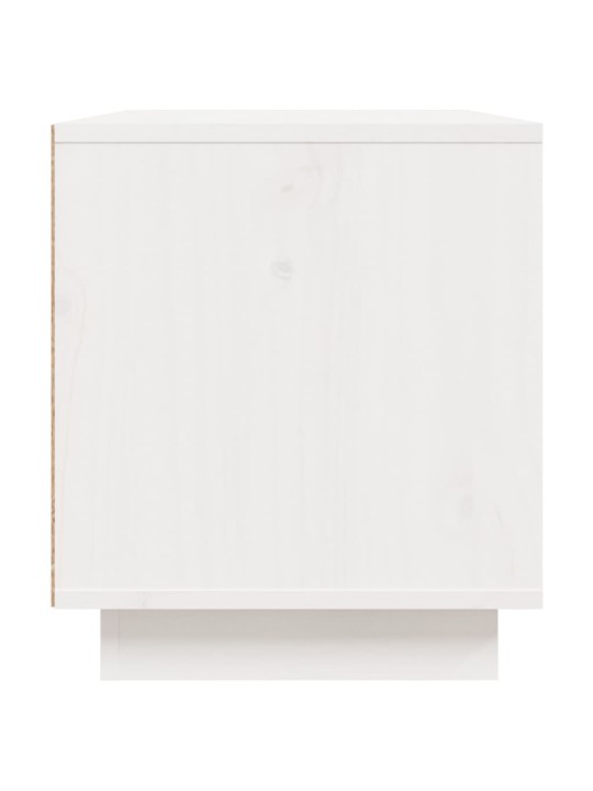 TV skříňka bílá 80x35x40,5 cm masivní borové dřevo