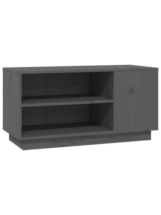 TV skříňka šedá 80 x 35 x 40,5 cm masivní borové dřevo