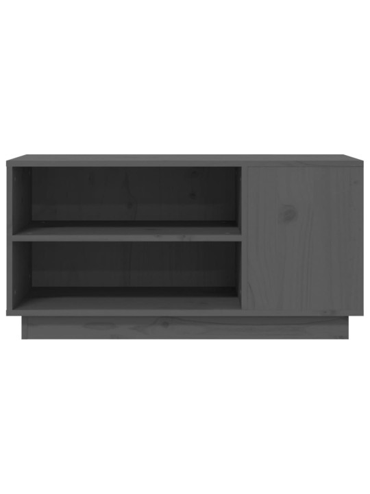 TV skříňka šedá 80 x 35 x 40,5 cm masivní borové dřevo