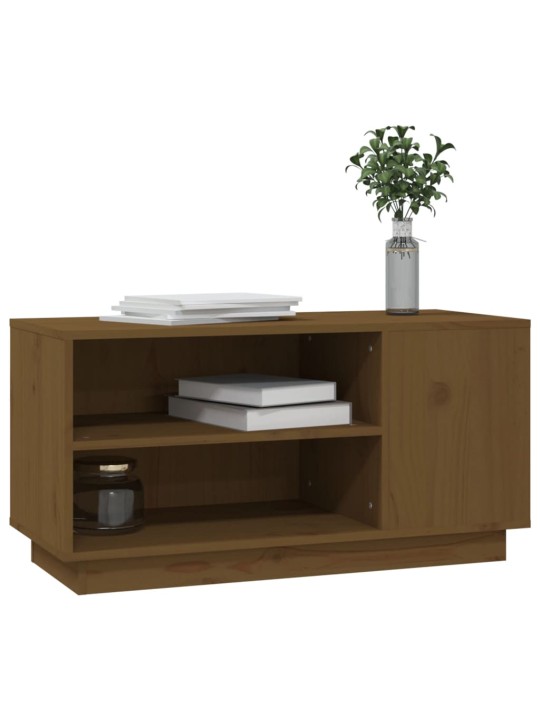TV skříňka medově hnědá 80x35x40,5 cm masivní borové dřevo