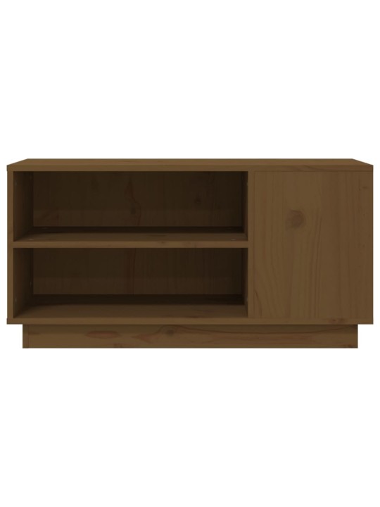 TV skříňka medově hnědá 80x35x40,5 cm masivní borové dřevo