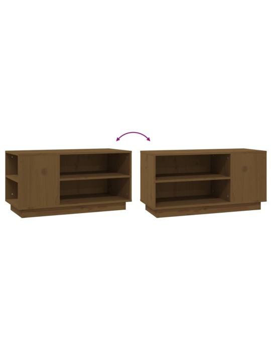 TV skříňka medově hnědá 80x35x40,5 cm masivní borové dřevo