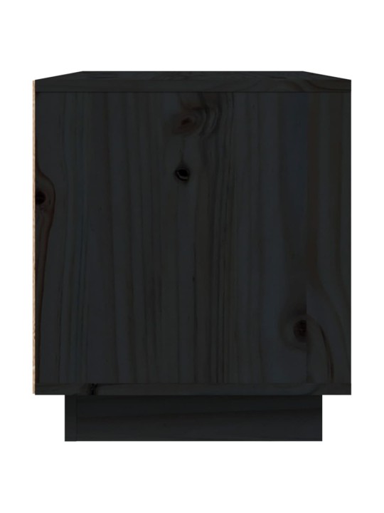 TV skříňka černá 80x35x40,5 cm masivní borové dřevo