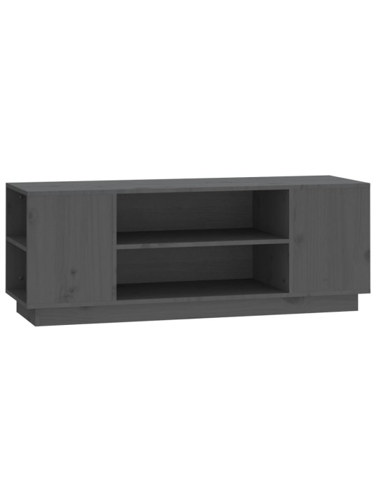 TV skříňka šedá 110x35x40,5 cm masivní borové dřevo