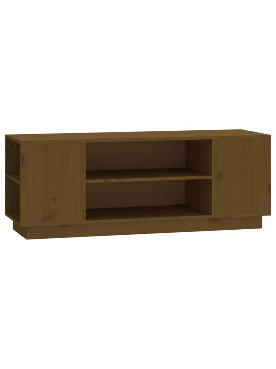 TV skříňka medově hnědá 110x35x40,5 cm masivní borové dřevo