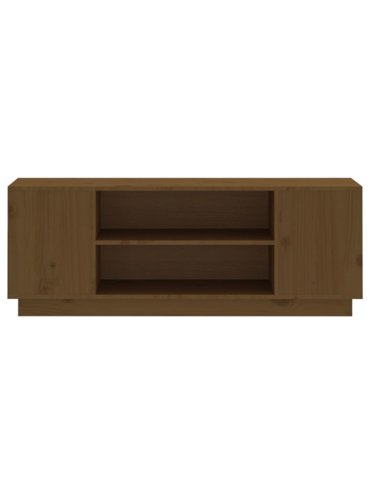 TV skříňka medově hnědá 110x35x40,5 cm masivní borové dřevo