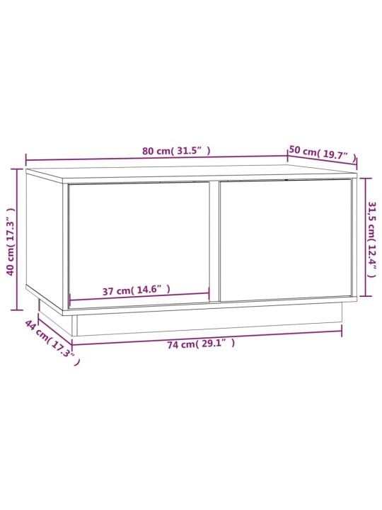 Konferenční stolek 80 x 50 x 40 cm masivní borové dřevo