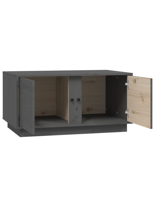 Konferenční stolek šedý 80 x 50 x 40 cm masivní borové dřevo