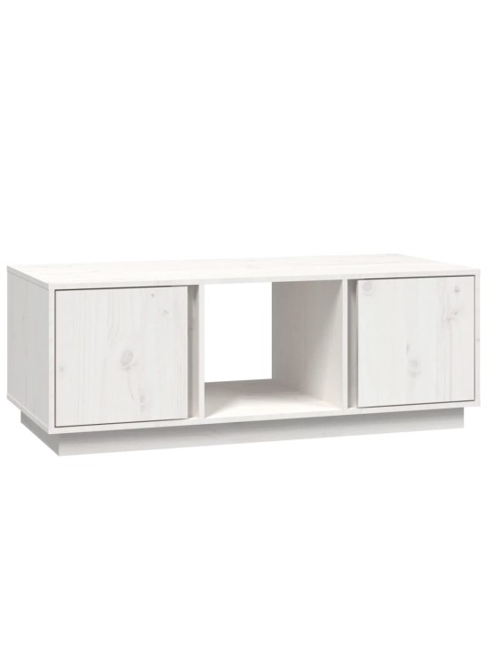 Konferenční stolek bílý 110x50x40 cm masivní borové dřevo