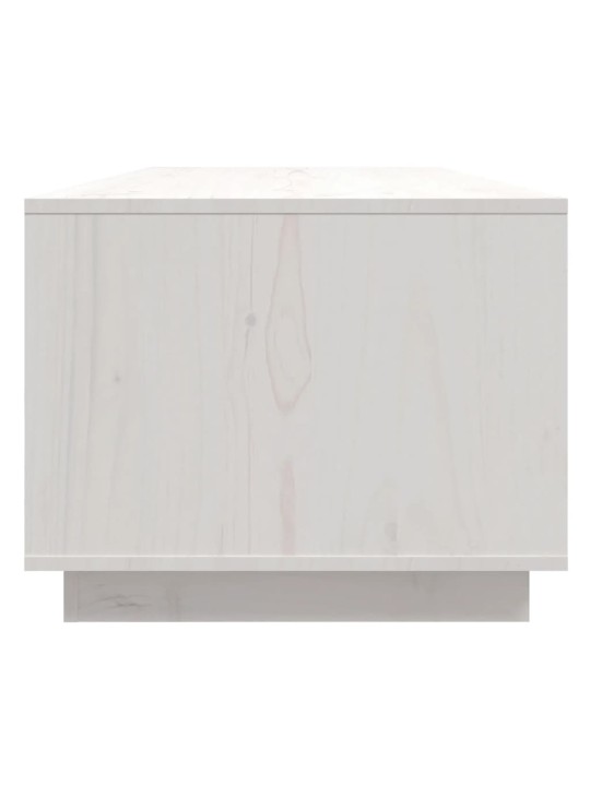 Konferenční stolek bílý 110x50x40 cm masivní borové dřevo