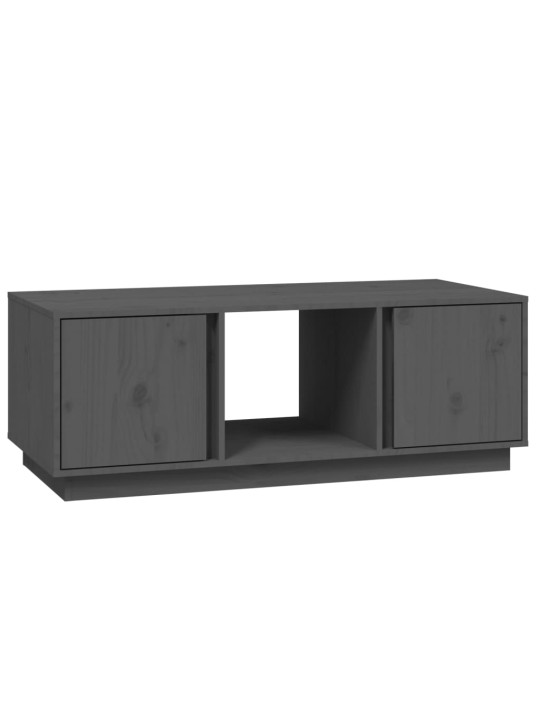 Konferenční stolek šedý 110x50x40 cm masivní borové dřevo