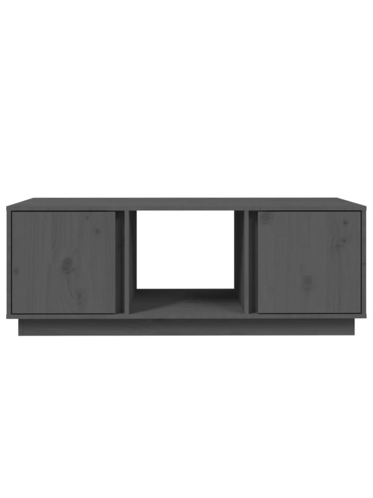 Konferenční stolek šedý 110x50x40 cm masivní borové dřevo