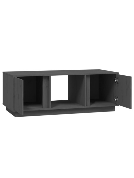 Konferenční stolek šedý 110x50x40 cm masivní borové dřevo