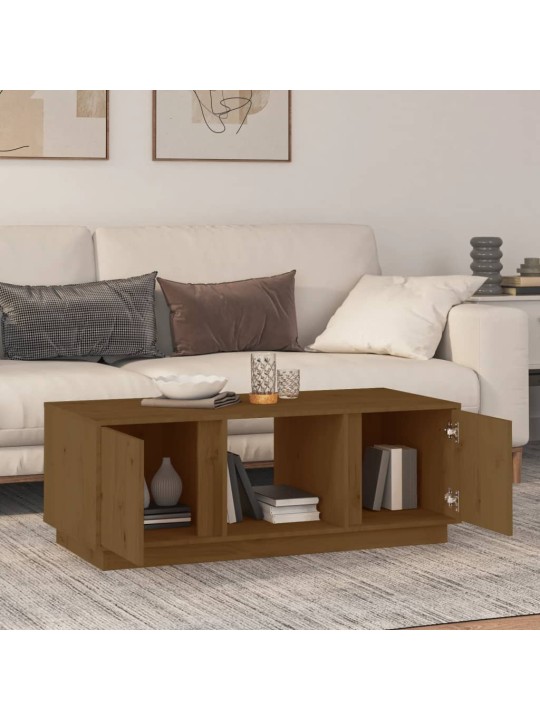 Konferenční stolek medově hnědý 110x50x40 cm masivní borovice