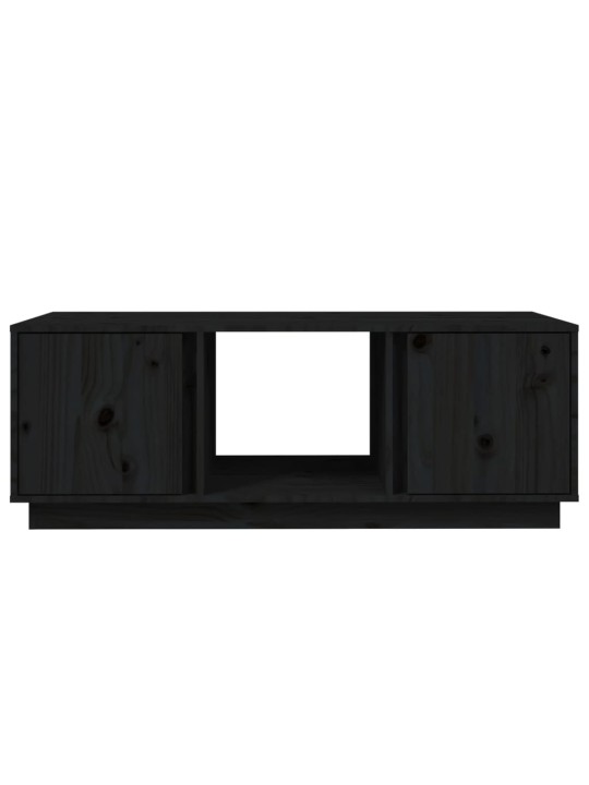 Konferenční stolek černý 110x50x40 cm masivní borové dřevo