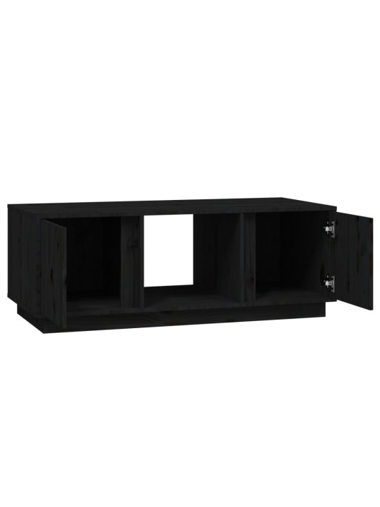 Konferenční stolek černý 110x50x40 cm masivní borové dřevo