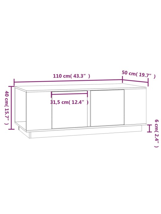 Konferenční stolek 110x50x40 cm masivní borové dřevo