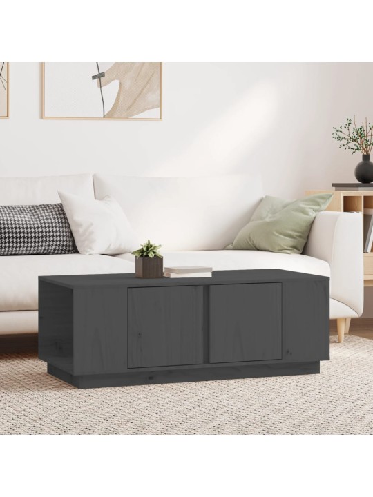 Konferenční stolek šedý 110x50x40 cm masivní borové dřevo