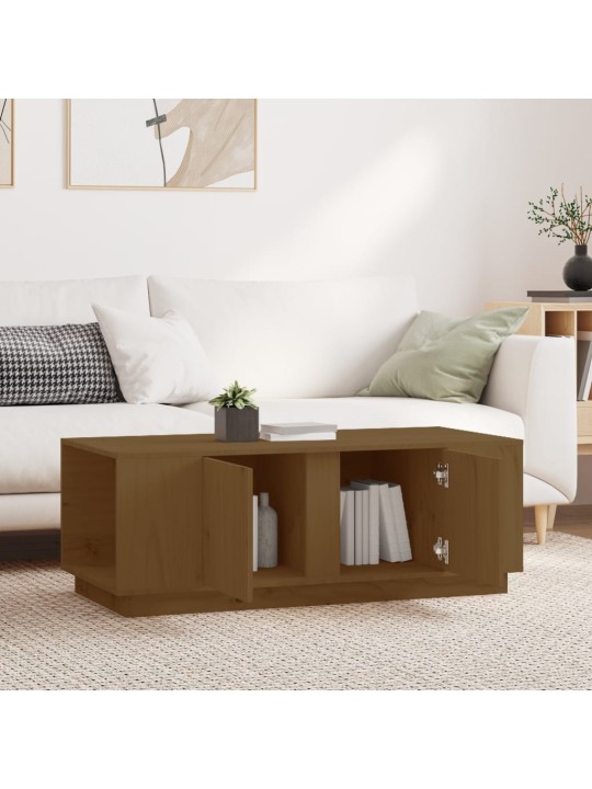 Konferenční stolek medově hnědý 110x50x40 cm masivní borovice