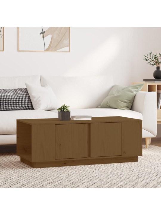 Konferenční stolek medově hnědý 110x50x40 cm masivní borovice