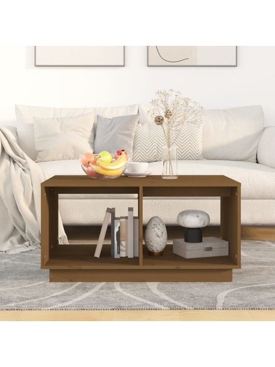 Konferenční stolek medově hnědý 80x50x40 cm masivní borovice