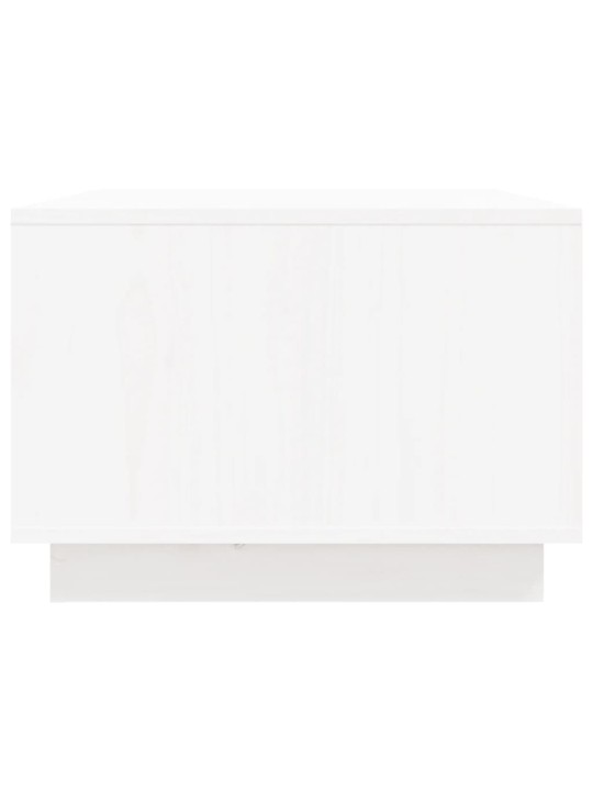 Konferenční stolek bílý 80x50x35 cm masivní borové dřevo