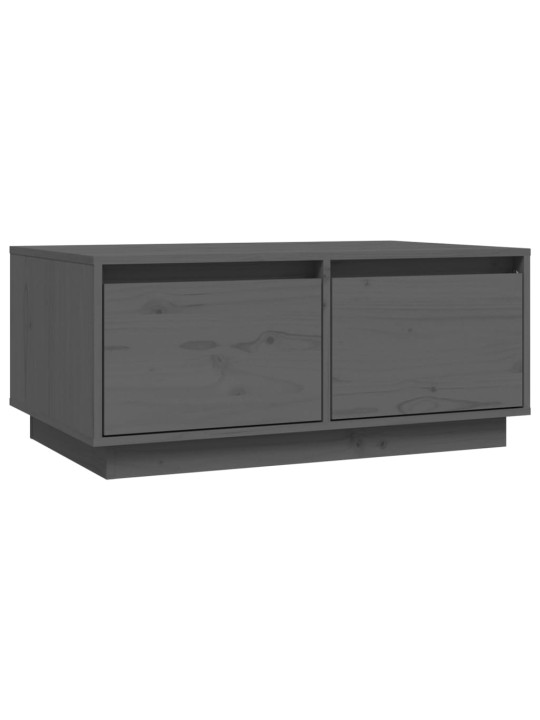 Konferenční stolek šedý 80x50x35 cm masivní borové dřevo