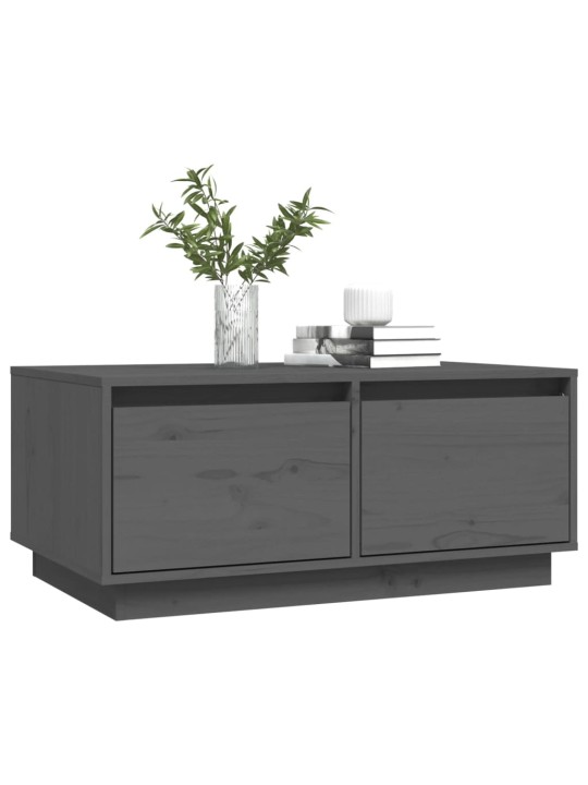 Konferenční stolek šedý 80x50x35 cm masivní borové dřevo