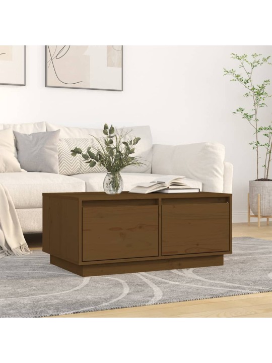 Konferenční stolek medově hnědý 80x50x35 cm masivní borovice